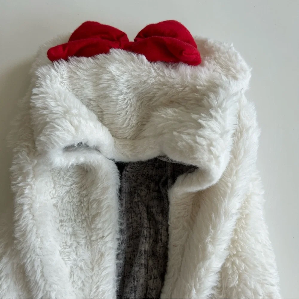 Disney Junior Girls Minnie Mouse Girl’s Faux Fur Vest - Size 6 - Picture 3 of 9